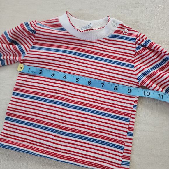 Vintage Striped Long Sleeve Top 12 months - Picture 6 of 7